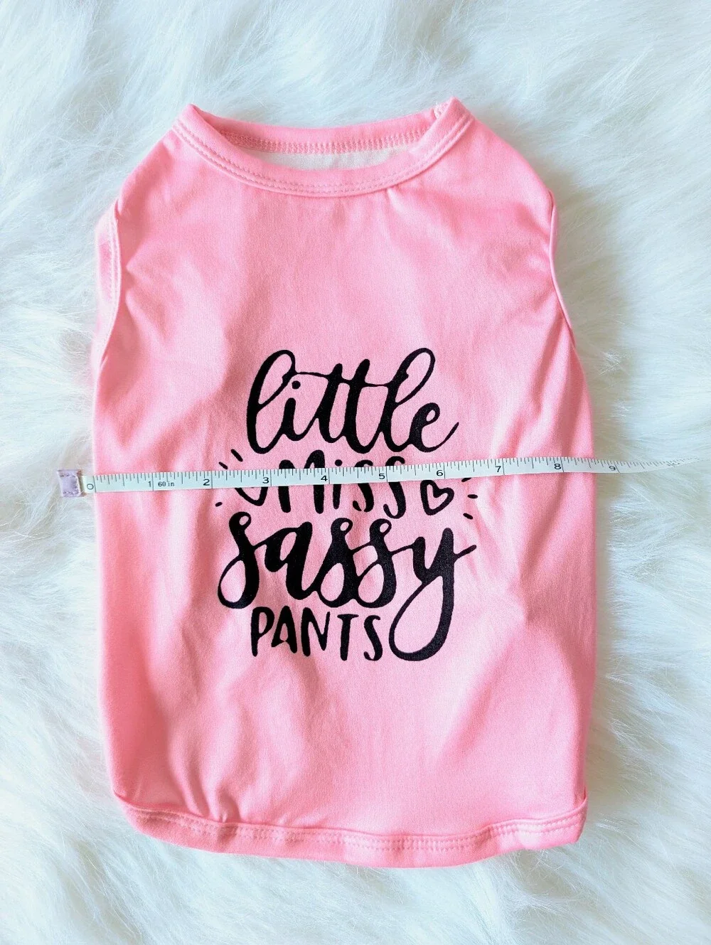 Cutebone Dog Graphic Tee, Little Miss Sassy Pants, New, Medium, Pink Black